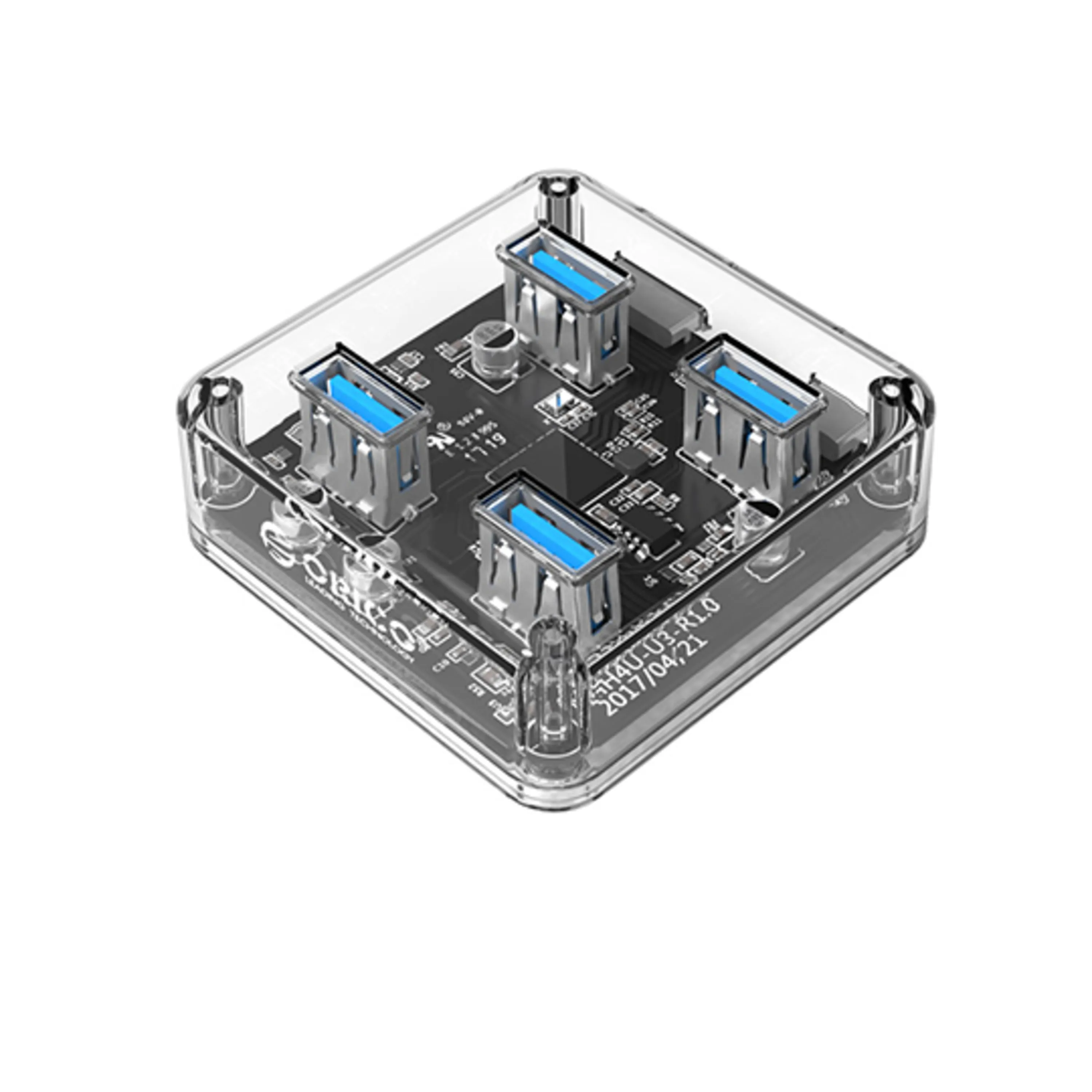 هاب 4 پورت USB 3.0 شفاف  MH4U-U3  اوریکو | شناسه کالا KT-000913